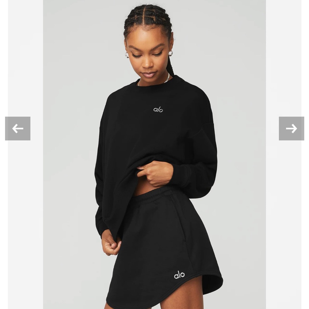 ALO BLACK ACCOLADE CREW NECK